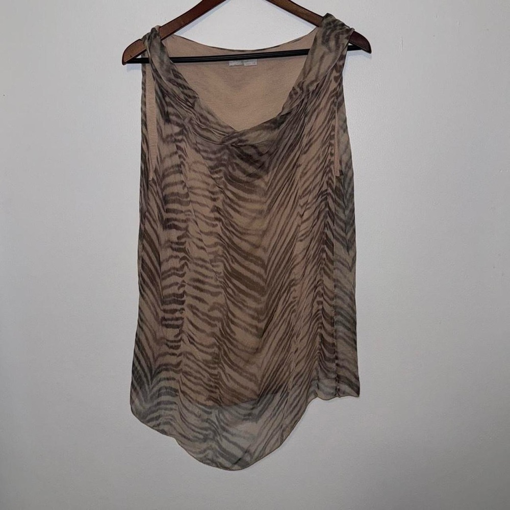RAGAZZA Zebra Print Tank Top - Brown and Black